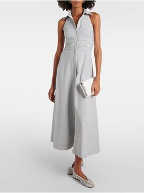 Veronica Beard Mackey Stripped Cotton Maxi Dress